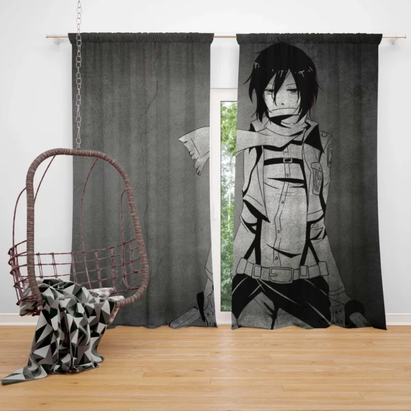 Mikasa Ackerman Titan Guardian Anime Curtain