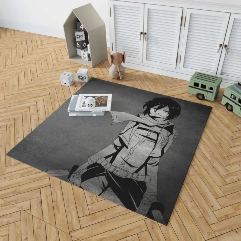 Mikasa Ackerman Titan Guardian Anime Rug 1