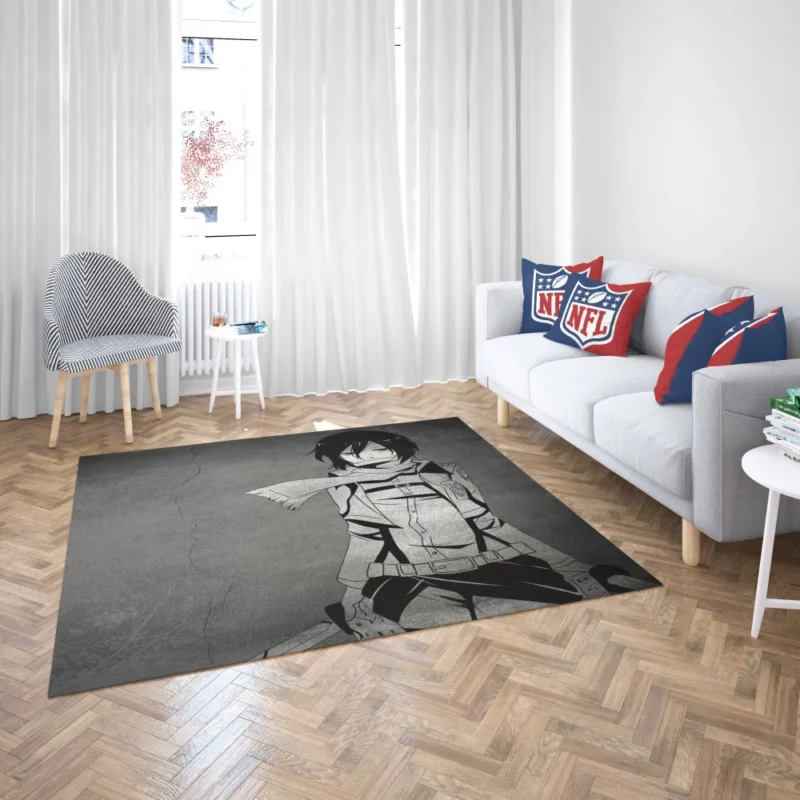 Mikasa Ackerman Titan Guardian Anime Rug 2