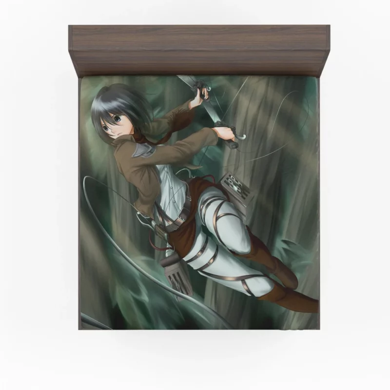 Mikasa Ackerman Titan Valor Anime Fitted Sheet