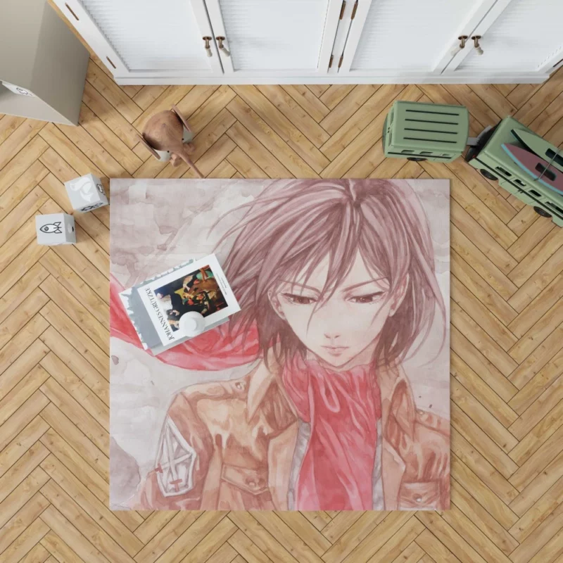 Mikasa Ackerman Ultimate Battle Anime Rug