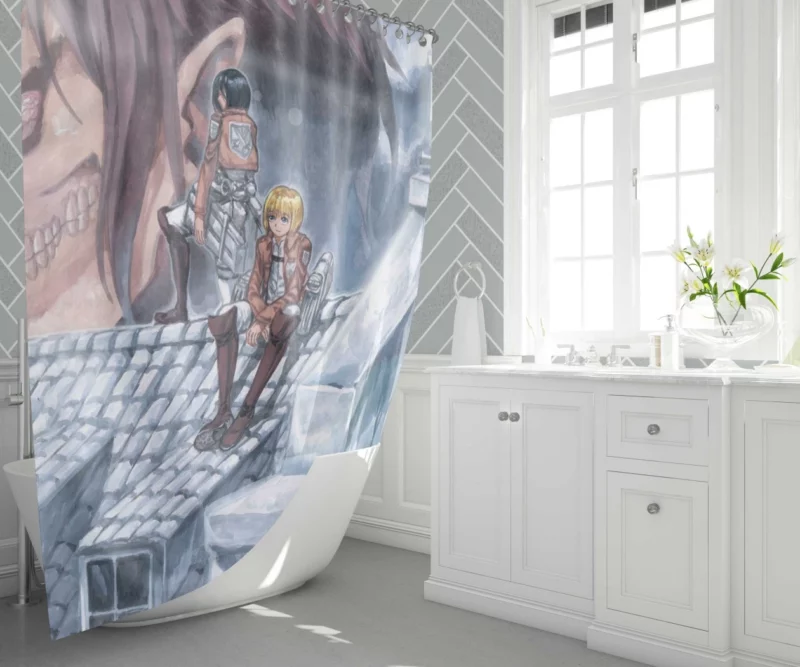 Mikasa Ackerman Unbreakable Bonds Anime Shower Curtain 1