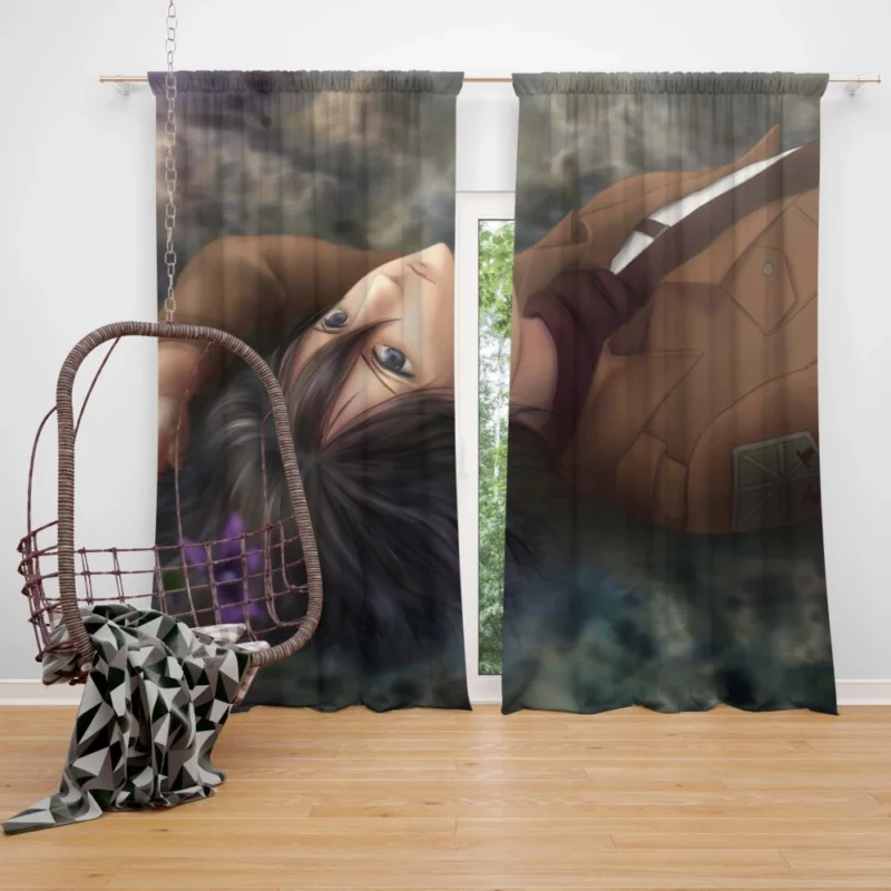 Mikasa Ackerman Unbreakable Japan Anime Curtain