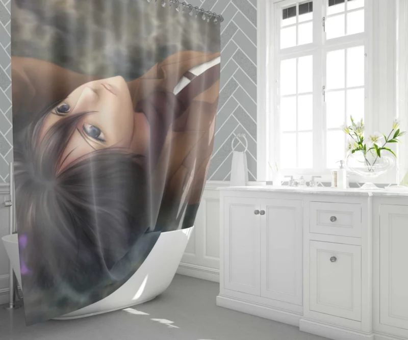 Mikasa Ackerman Unbreakable Japan Anime Shower Curtain 1