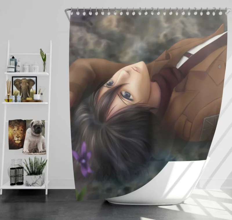 Mikasa Ackerman Unbreakable Japan Anime Shower Curtain