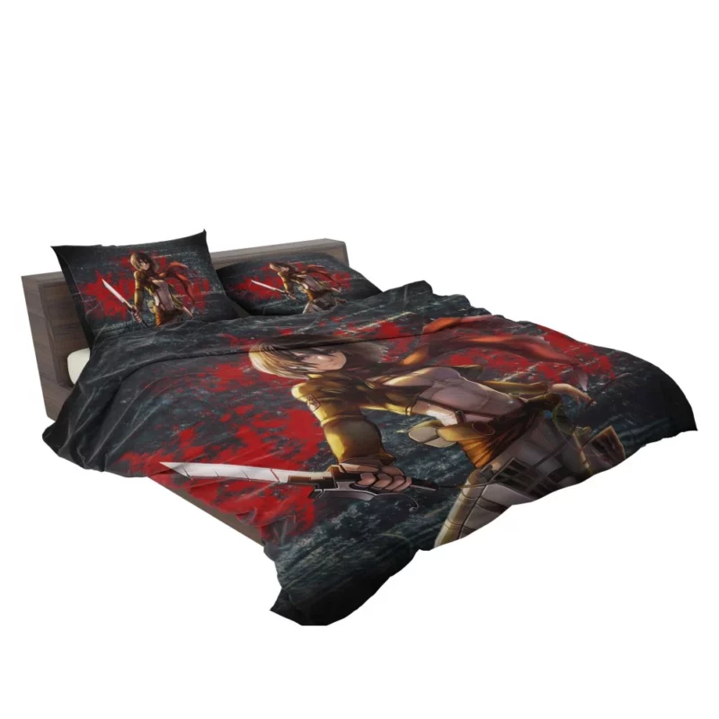 Mikasa Ackerman Unbreakable Warrior Anime Bedding Set 2