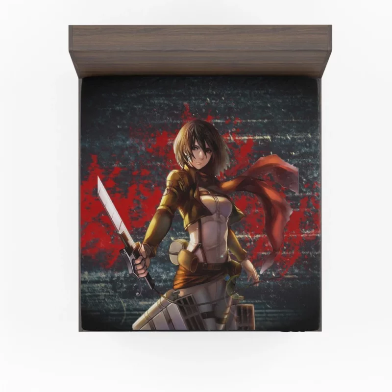 Mikasa Ackerman Unbreakable Warrior Anime Fitted Sheet