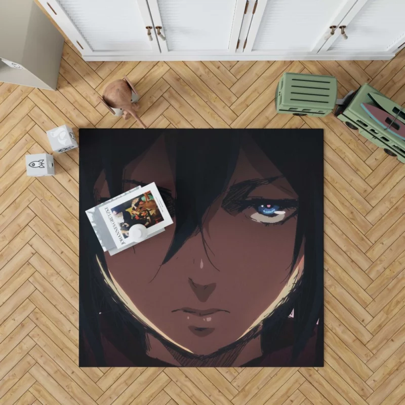 Mikasa Ackerman Unbreakable Will Anime Rug