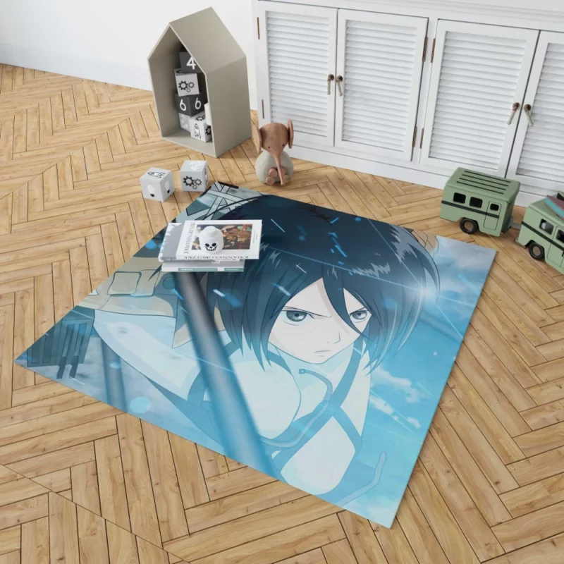 Mikasa Ackerman Unstoppable Force Anime Rug 1