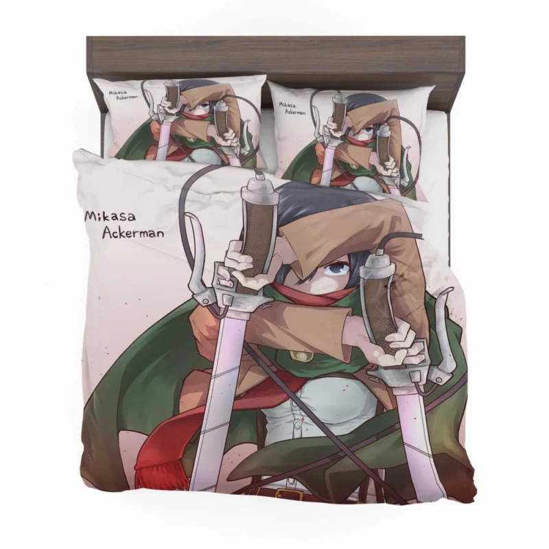 Mikasa Ackerman Unstoppable Resolve Anime Bedding Set 1