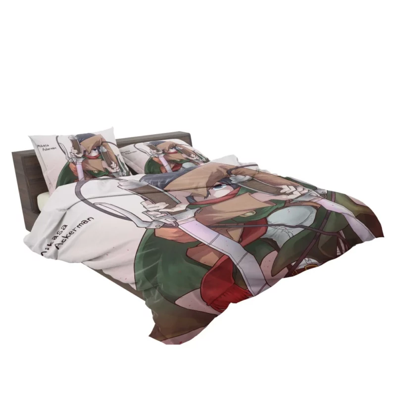 Mikasa Ackerman Unstoppable Resolve Anime Bedding Set 2