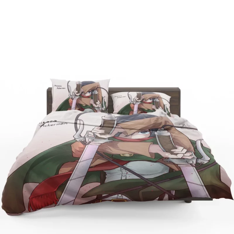 Mikasa Ackerman Unstoppable Resolve Anime Bedding Set