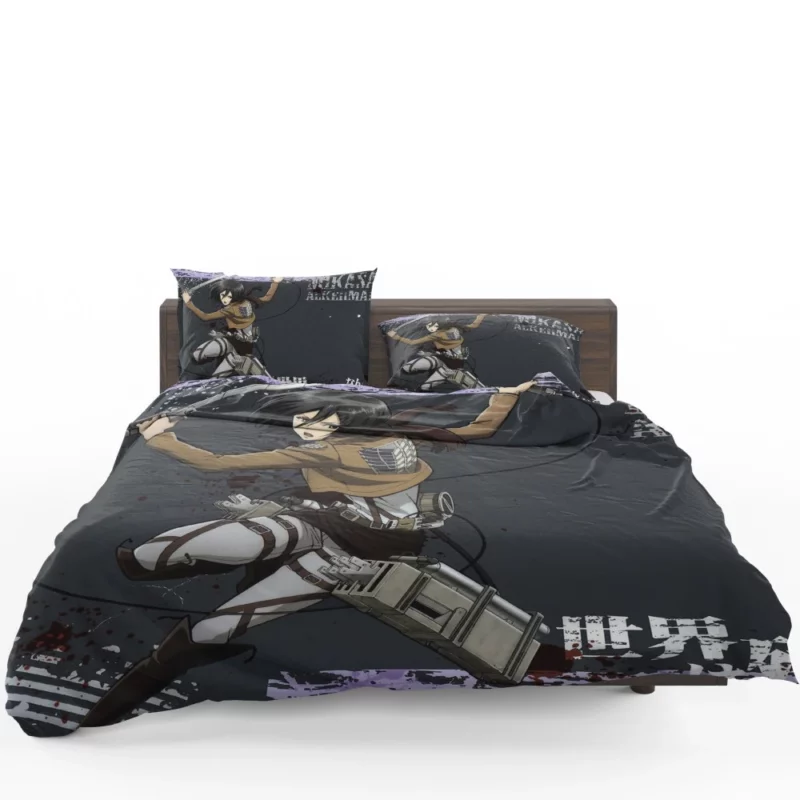 Mikasa Ackerman Unstoppable Soldier Anime Bedding Set