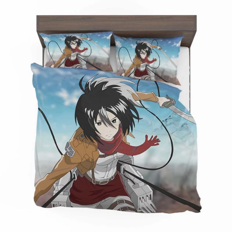 Mikasa Ackerman Unstoppable Spirit Anime Bedding Set 1