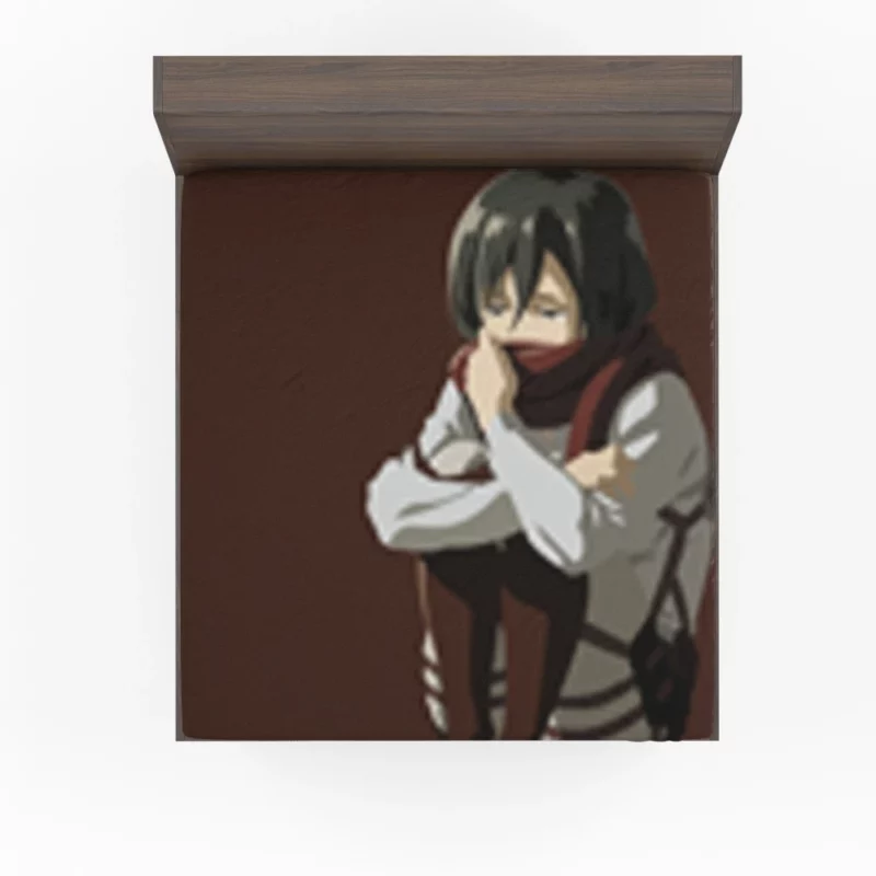 Mikasa Ackerman Unwavering Resolve Anime Fitted Sheet