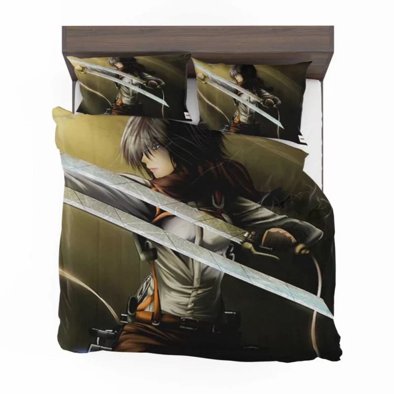 Mikasa Ackerman Unwavering Spirit Anime Bedding Set 1