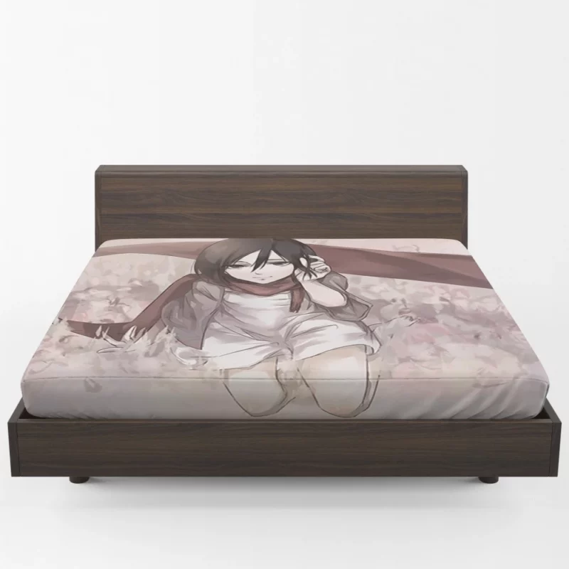 Mikasa Ackerman Unyielding Spirit Anime Fitted Sheet 1