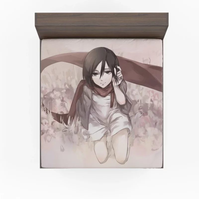 Mikasa Ackerman Unyielding Spirit Anime Fitted Sheet