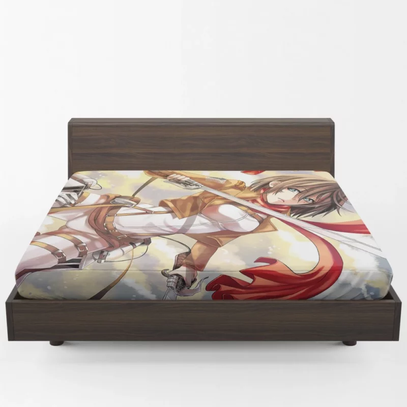 Mikasa Ackerman Unyielding Strength Anime Fitted Sheet 1