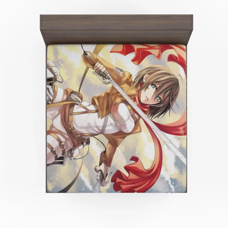 Mikasa Ackerman Unyielding Strength Anime Fitted Sheet
