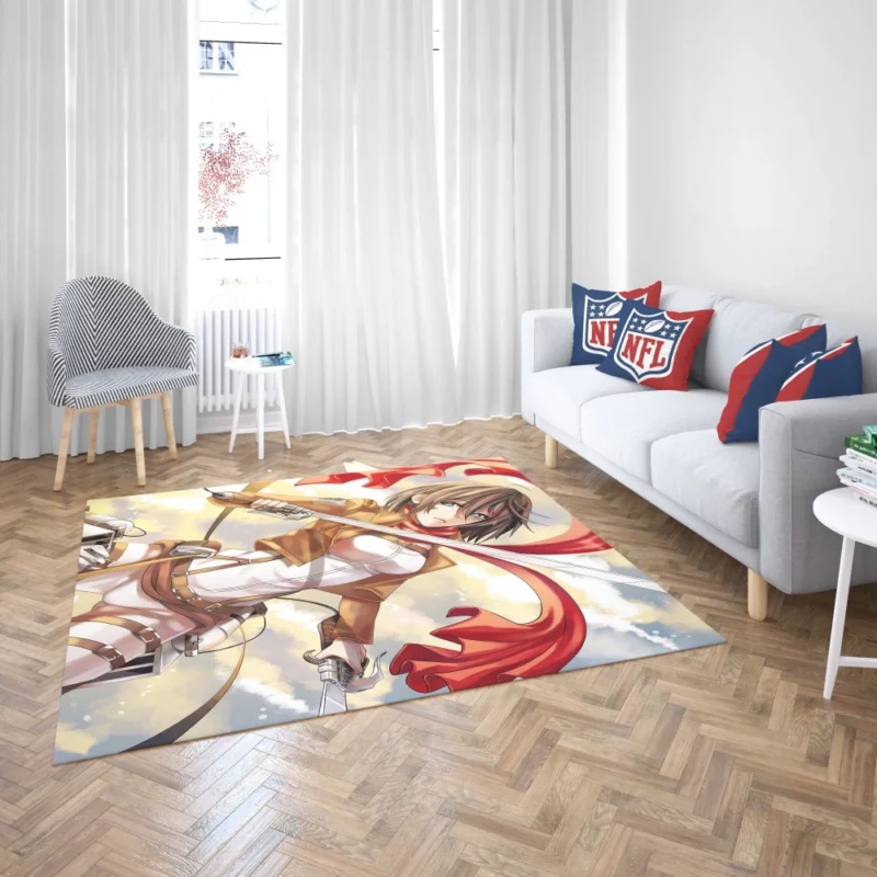 Mikasa Ackerman Unyielding Strength Anime Rug 2