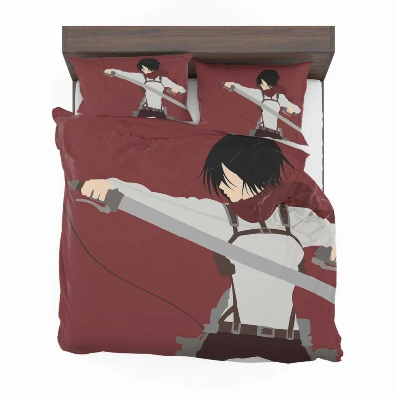 Mikasa Ackerman Unyielding Warrior Anime Bedding Set 1