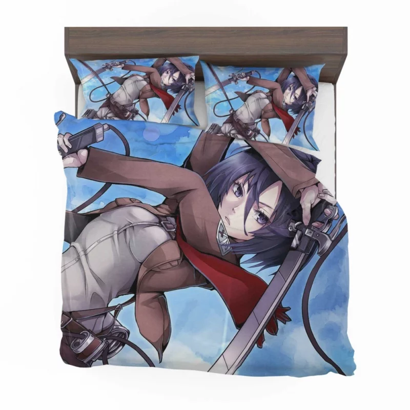 Mikasa Ackerman Will of Steel Anime Bedding Set 1