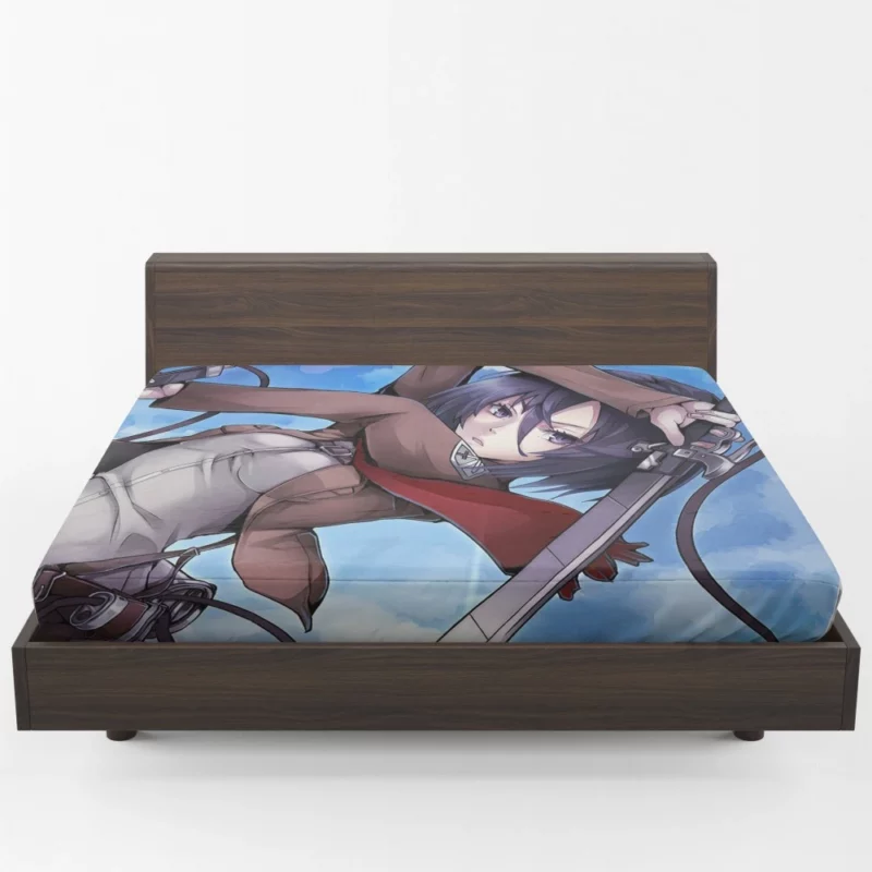 Mikasa Ackerman Will of Steel Anime Fitted Sheet 1