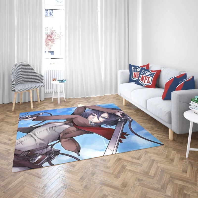 Mikasa Ackerman Will of Steel Anime Rug 2