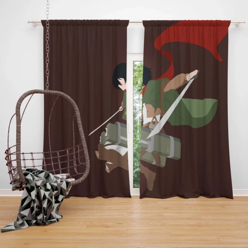 Mikasa Ackerman Wings of Freedom Anime Curtain