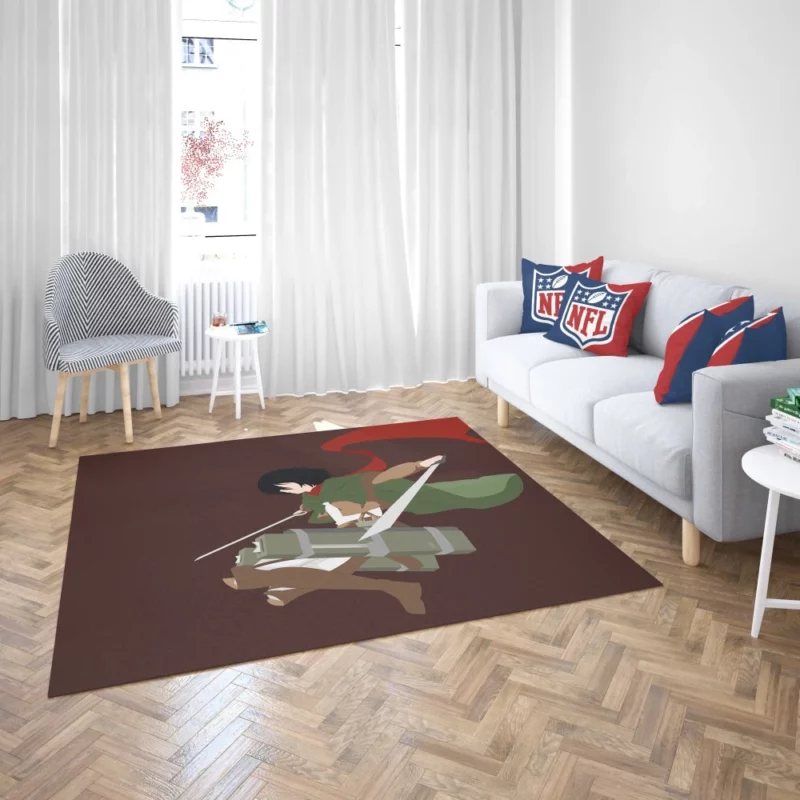 Mikasa Ackerman Wings of Freedom Anime Rug 2