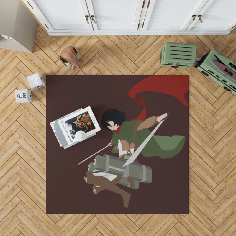 Mikasa Ackerman Wings of Freedom Anime Rug