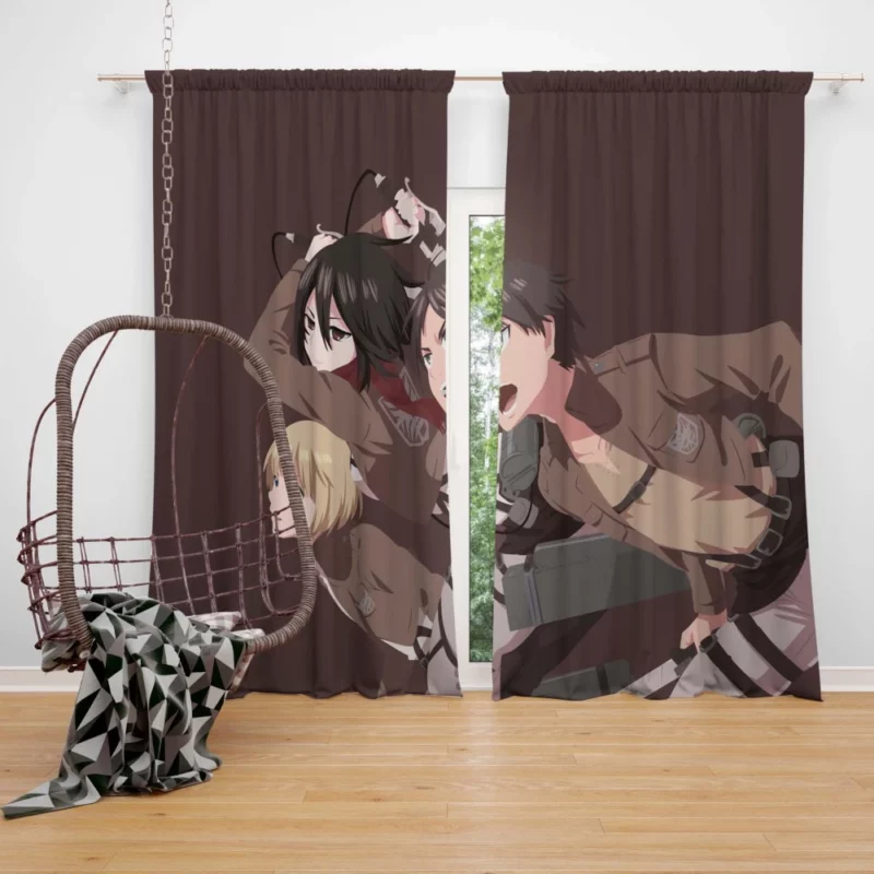 Mikasa Armin Eren Alliance Unveiled Anime Curtain