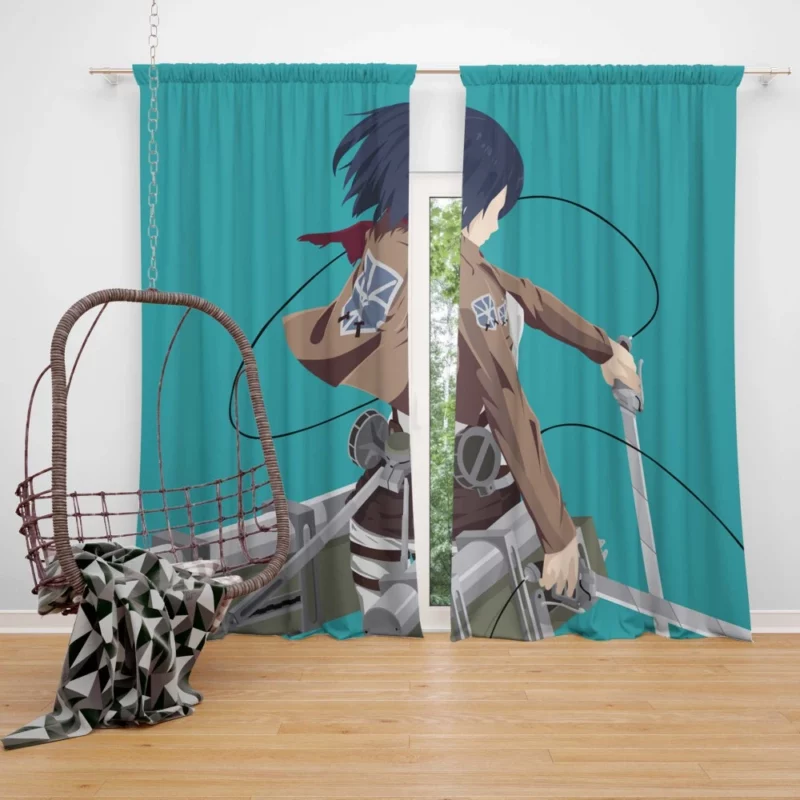 Mikasa Blade of Freedom Anime Curtain