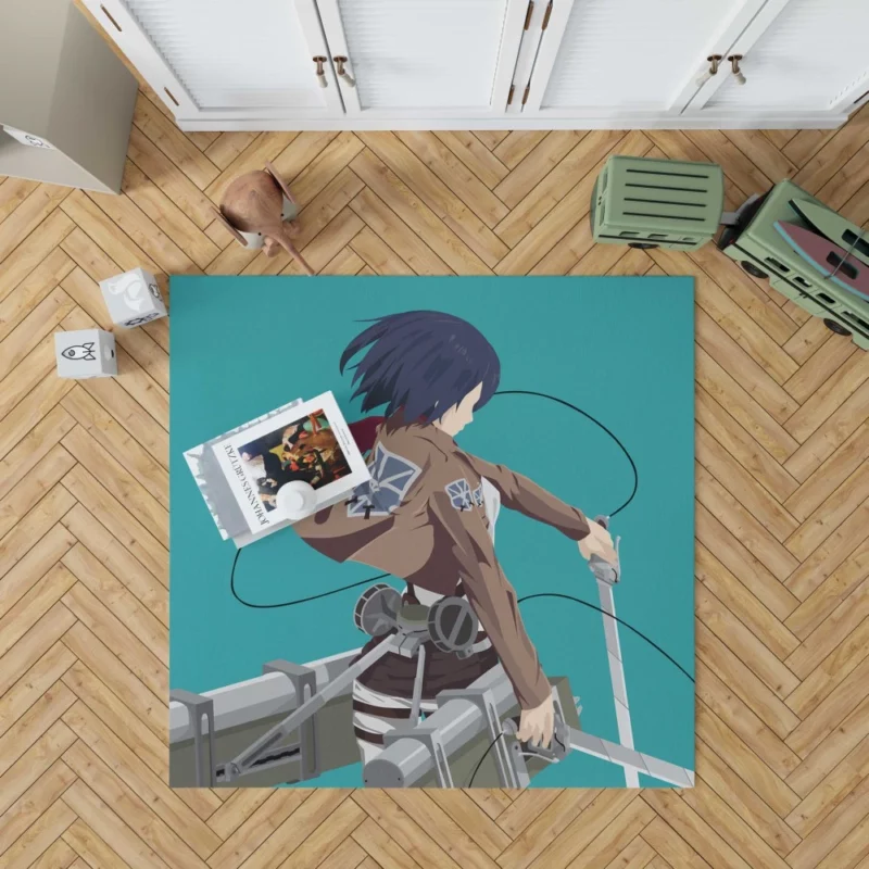 Mikasa Blade of Freedom Anime Rug