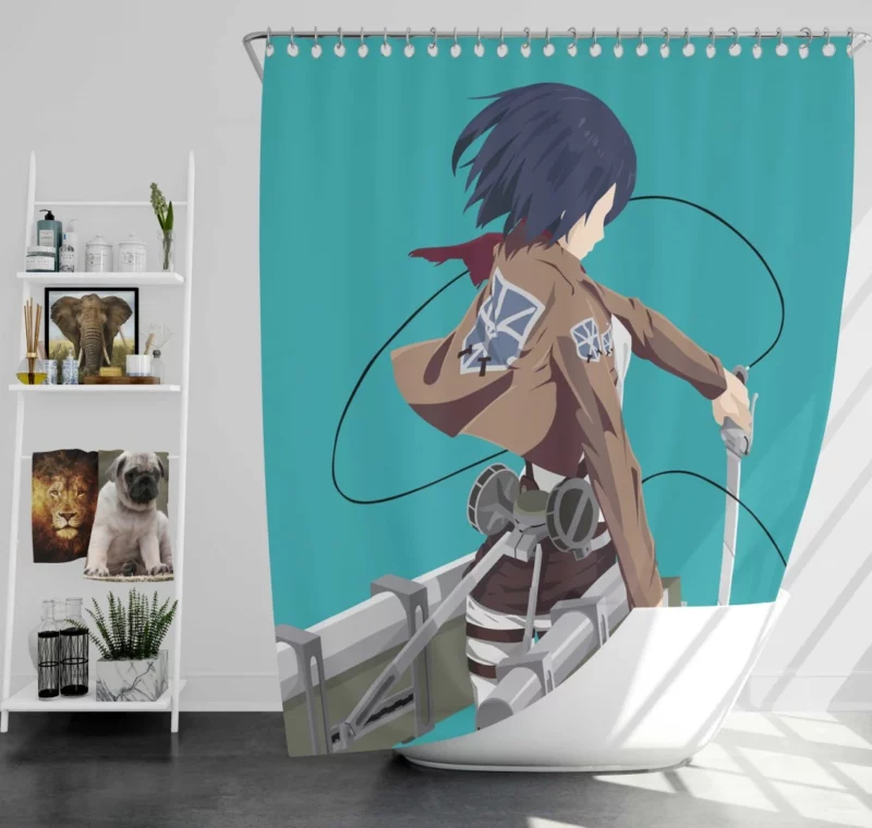 Mikasa Blade of Freedom Anime Shower Curtain