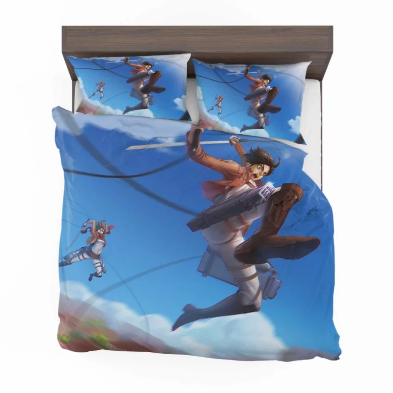 Mikasa and Eren Bonds Unbroken Anime Bedding Set 1