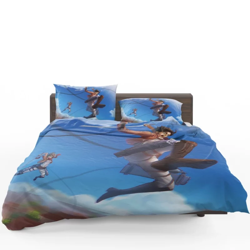 Mikasa and Eren Bonds Unbroken Anime Bedding Set