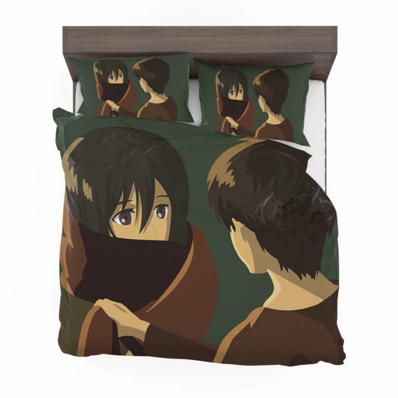 Mikasa and Eren Unbreakable Bonds Anime Bedding Set 1