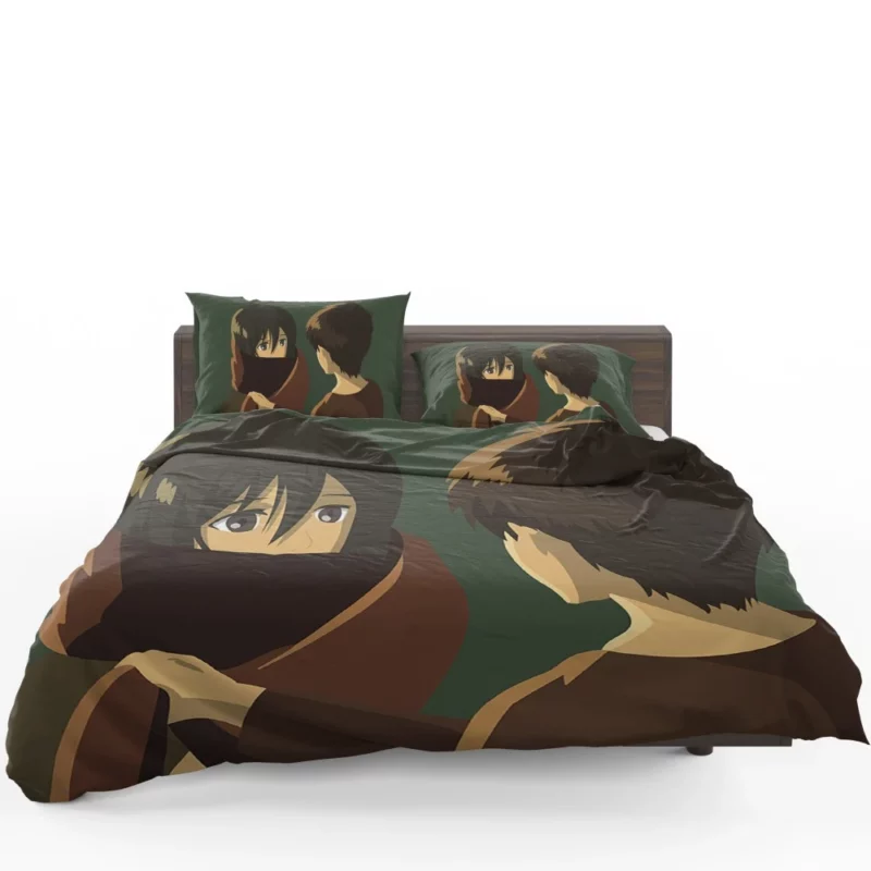 Mikasa and Eren Unbreakable Bonds Anime Bedding Set