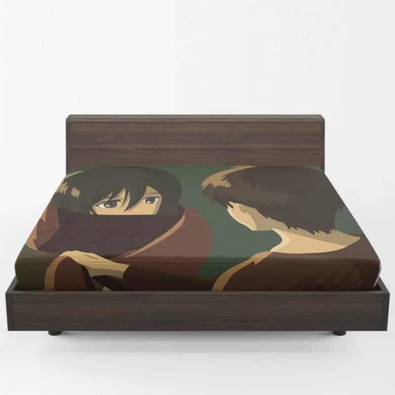 Mikasa and Eren Unbreakable Bonds Anime Fitted Sheet 1
