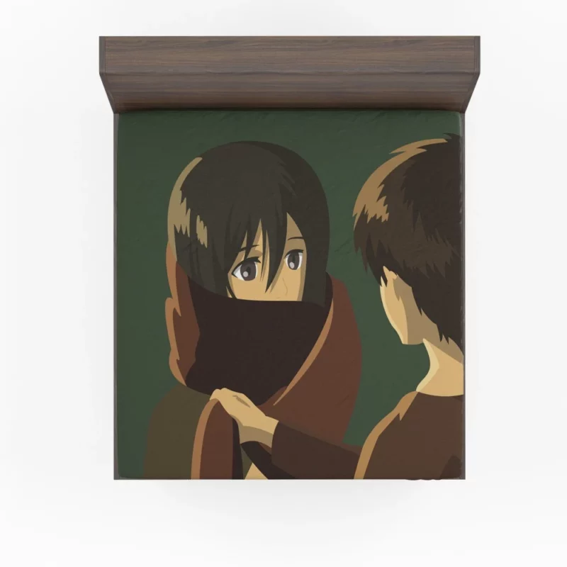 Mikasa and Eren Unbreakable Bonds Anime Fitted Sheet