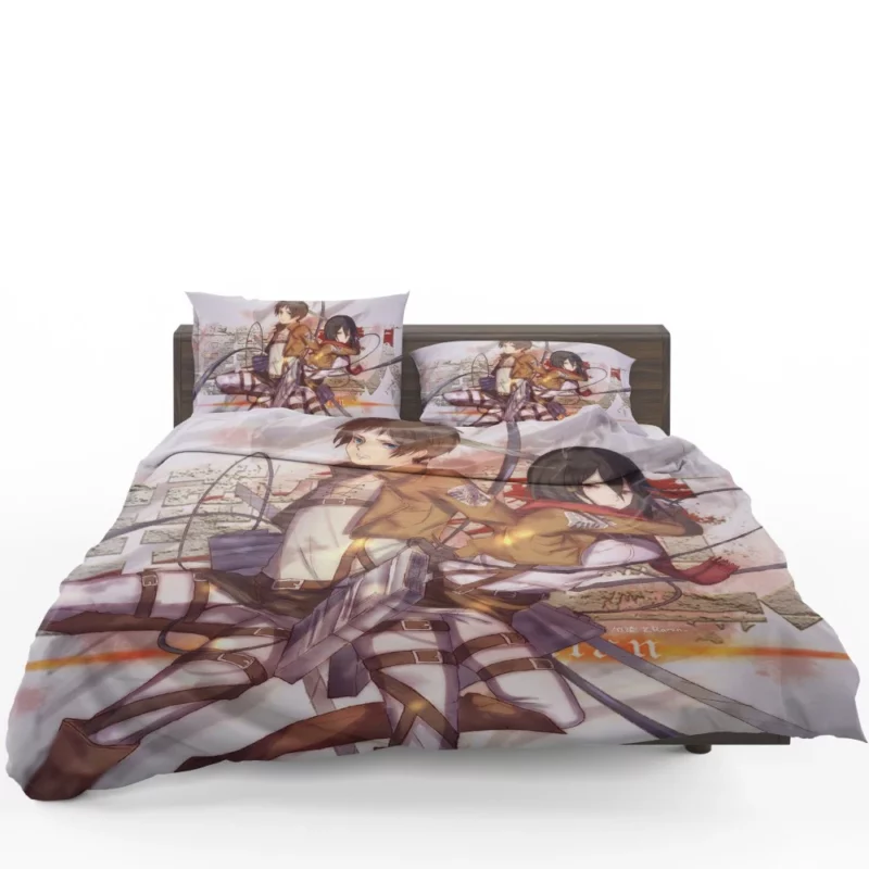 Mikasa and Eren Unbreakable Connection Anime Bedding Set