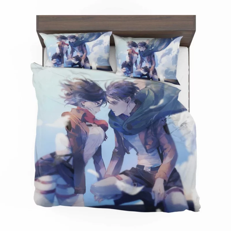 Mikasa and Levi Titan Slayers Anime Bedding Set 1