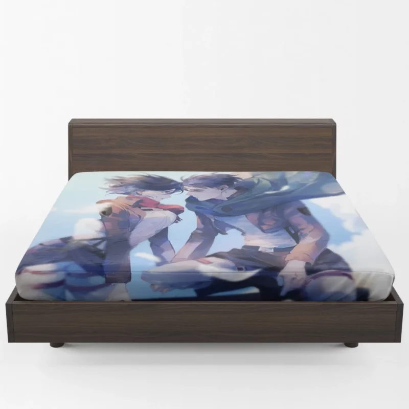 Mikasa and Levi Titan Slayers Anime Fitted Sheet 1