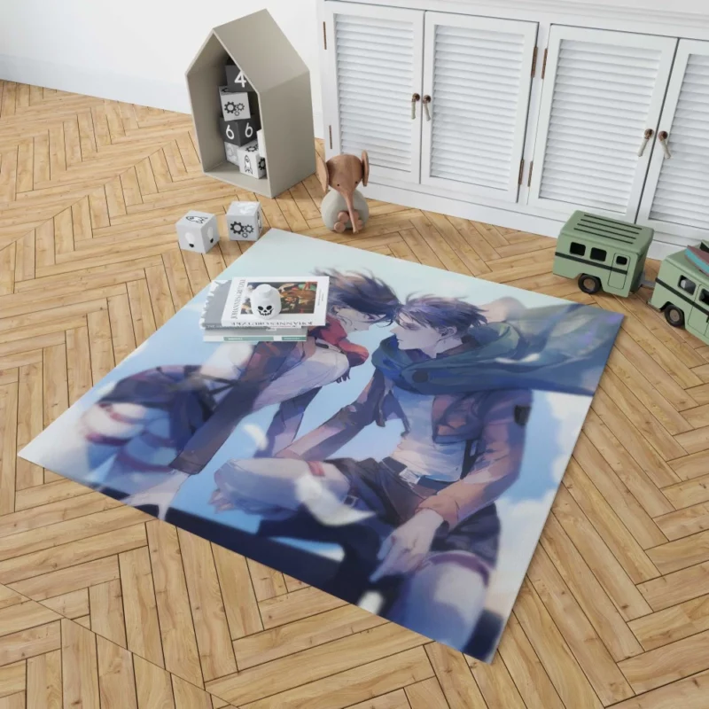 Mikasa and Levi Titan Slayers Anime Rug 1