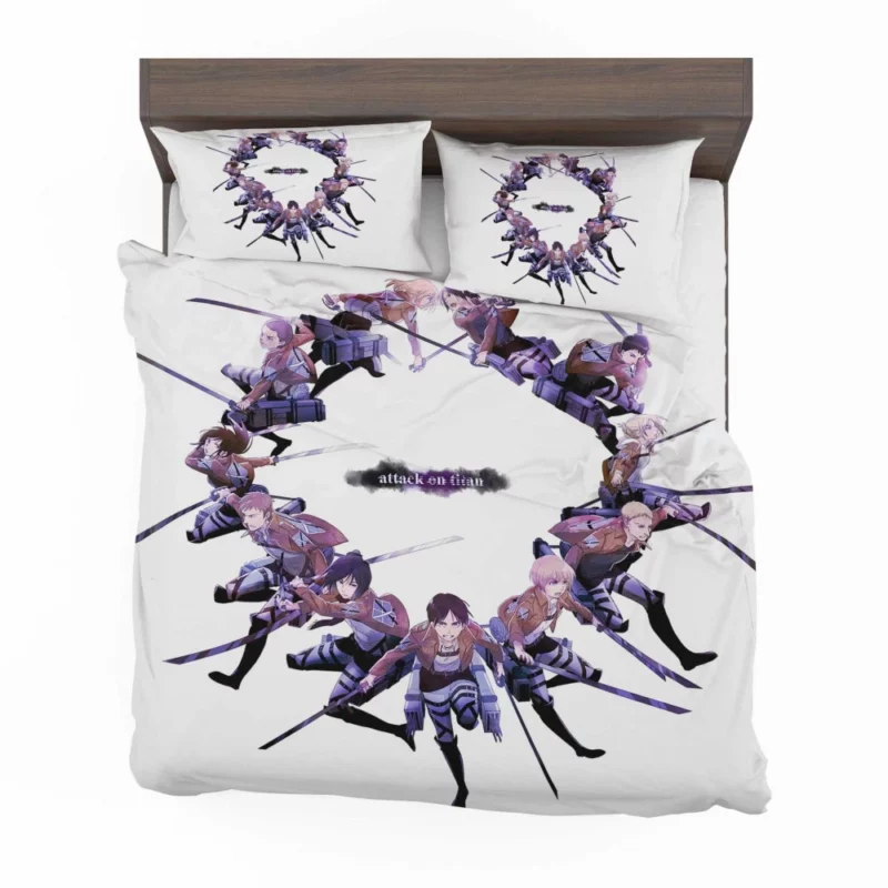 Mikasa and Squad Epic Battle Anime Bedding Set 1