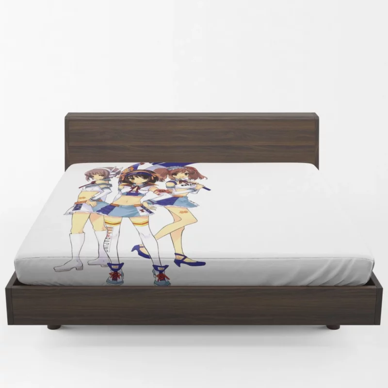 Mikuru Asahina and Yuki Nagato Haruhi Companions Anime Fitted Sheet 1