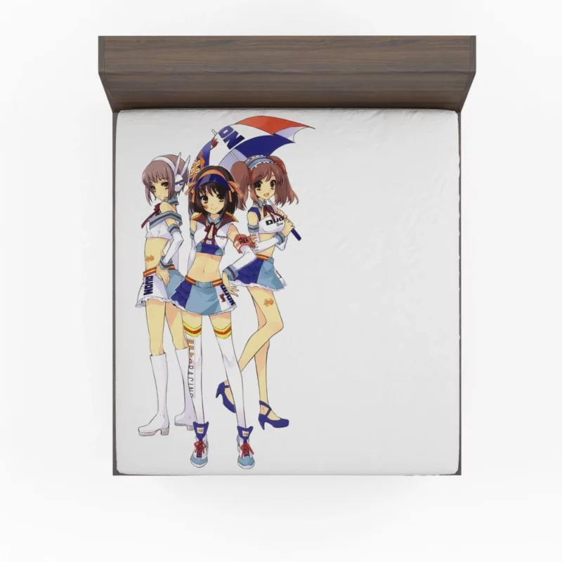 Mikuru Asahina and Yuki Nagato Haruhi Companions Anime Fitted Sheet