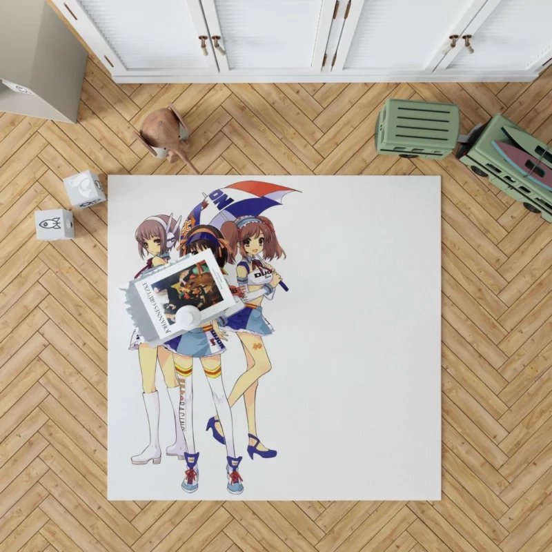 Mikuru Asahina and Yuki Nagato Haruhi Companions Anime Rug